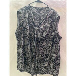 Apt 9 Size 3X Black & Gray Sleeveless Blouse